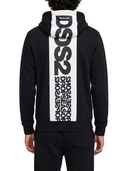 Ds2 Felpa Uomo F62a369 Nero bianco