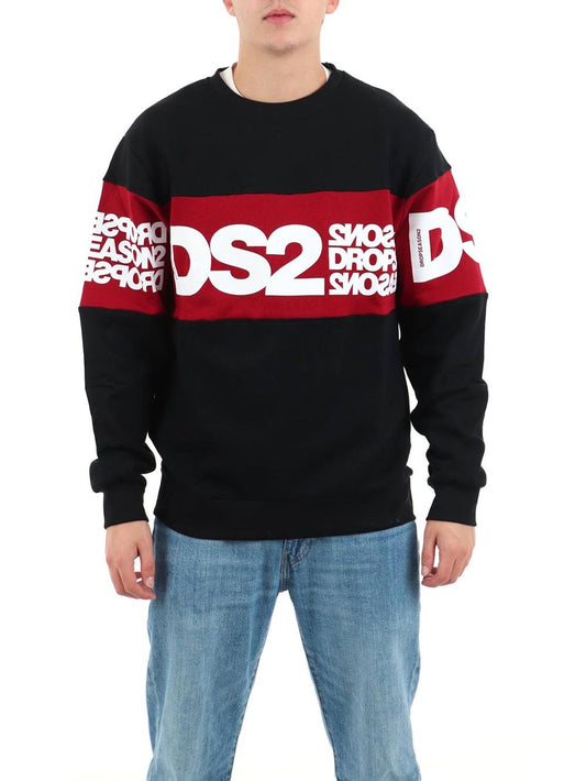 girocollo logata Ds2 Felpa Uomo F62a371 Nero