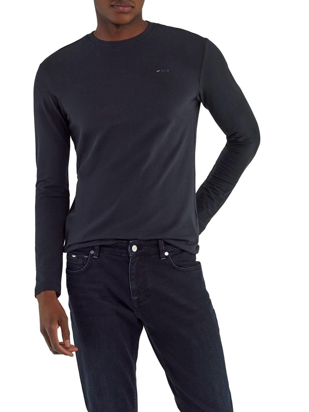 janis/s str.logo g. Gas T-shirt Uomo B0633 30 0272 Nero