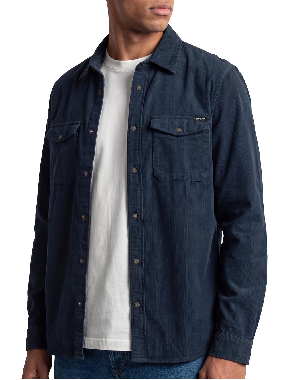 kin/r 2 pkt Gas Camicia Uomo B2023 03 15 1466 Blu