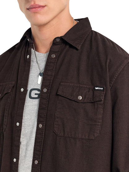 kin/r 2 pkt Gas Camicia Uomo B2023 03 15 1466 Marrone