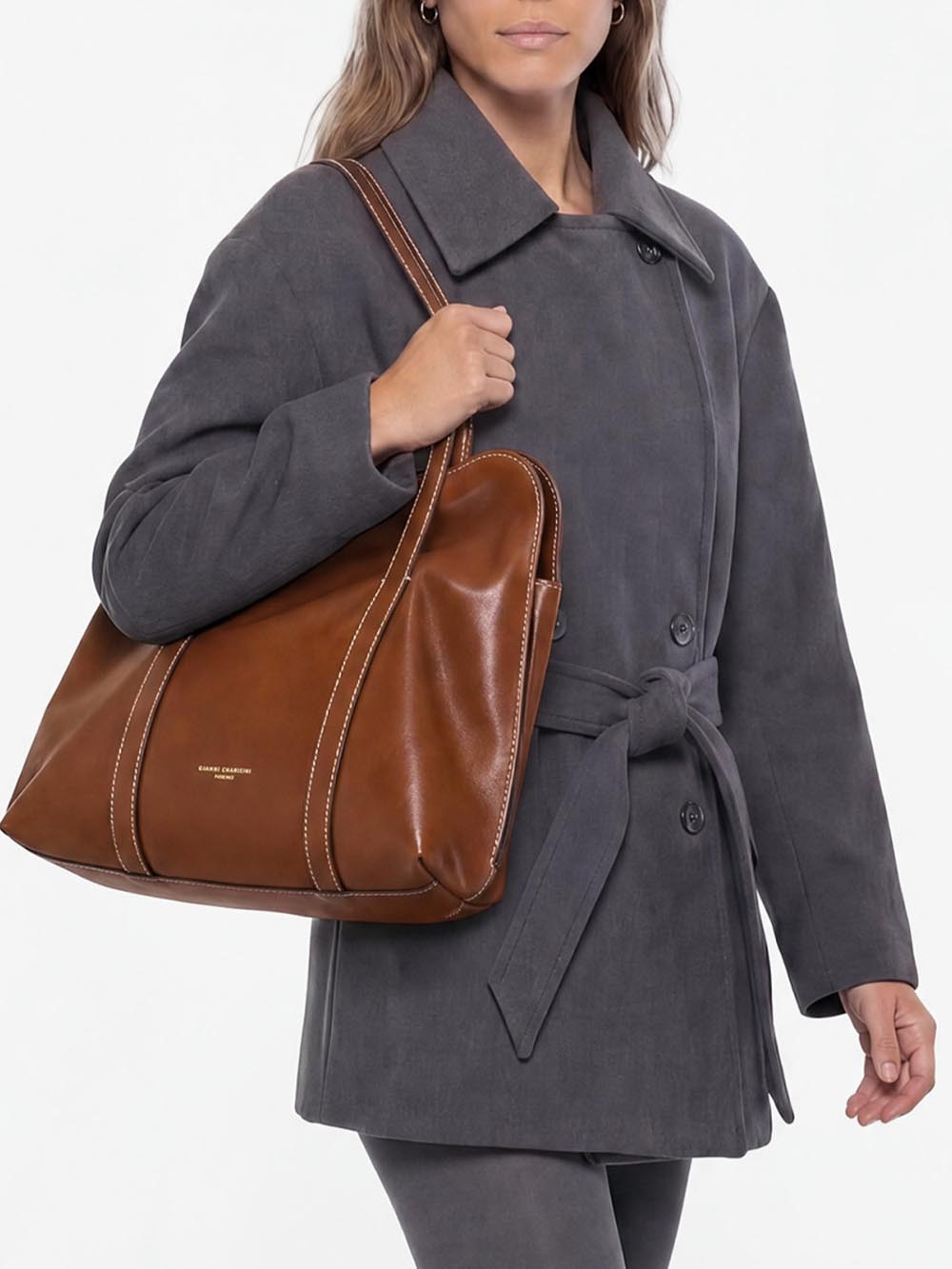 MARGHE Gianni Chiarini Borsa Shopping Donna Bs 11981 RalpH-cm Marrone