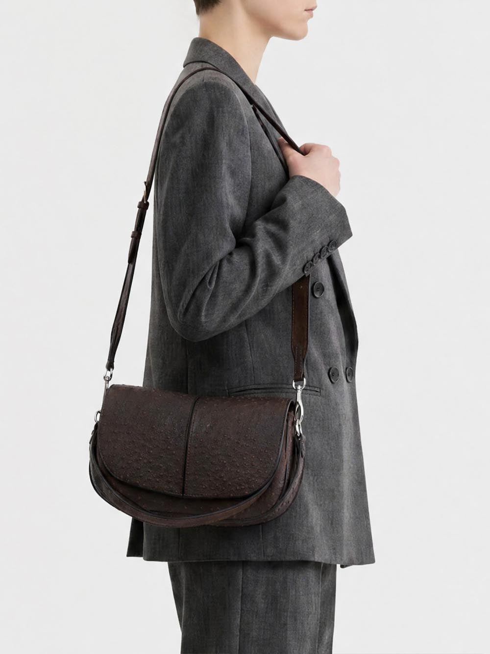 HELENA ROUND Gianni Chiarini Borsa a Mano Donna Bs 12659 Stemu Marrone scuro