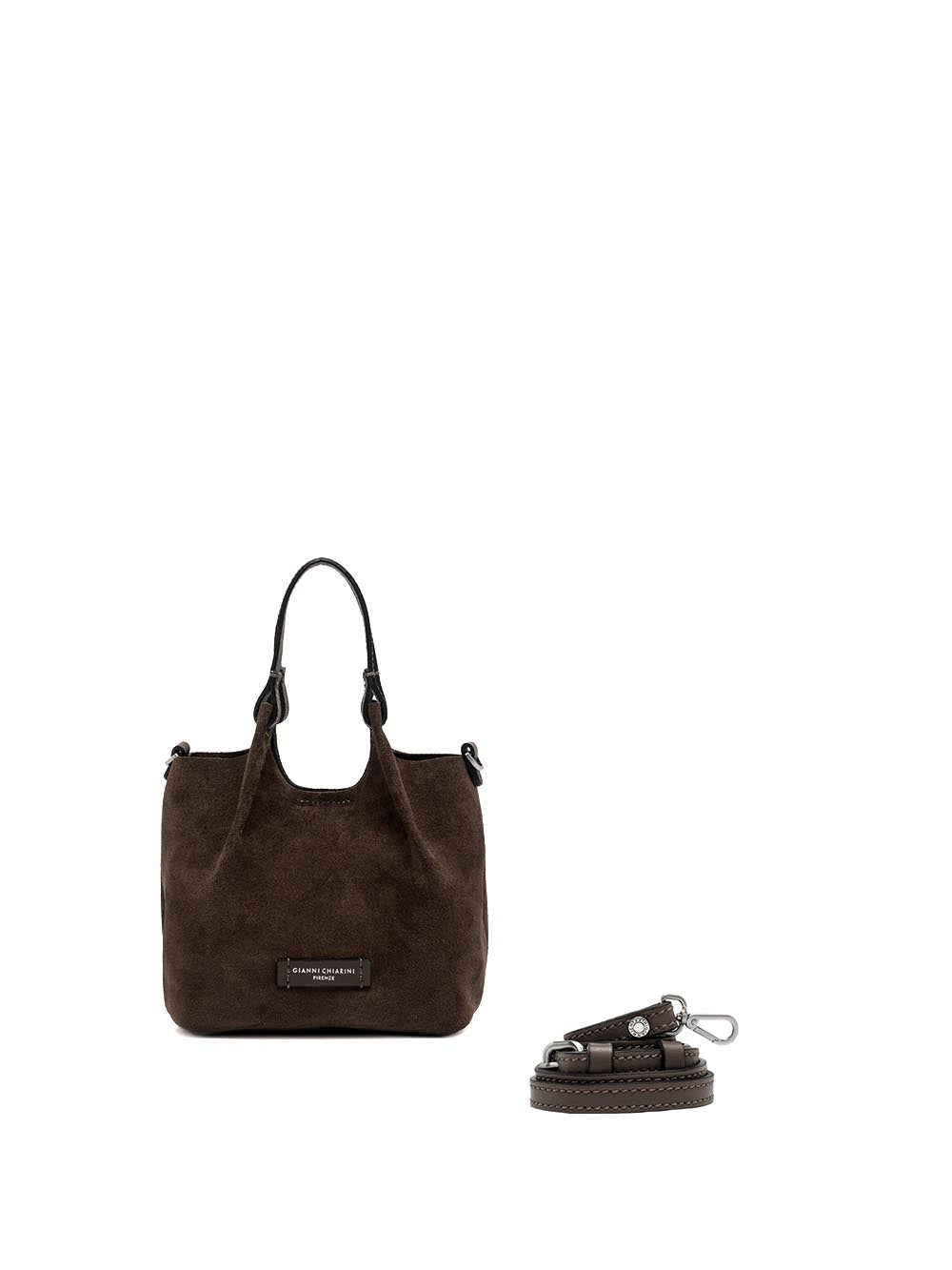 DUA Gianni Chiarini Borsa a Mano Donna Bs 9798 CM-pl Marrone scuro