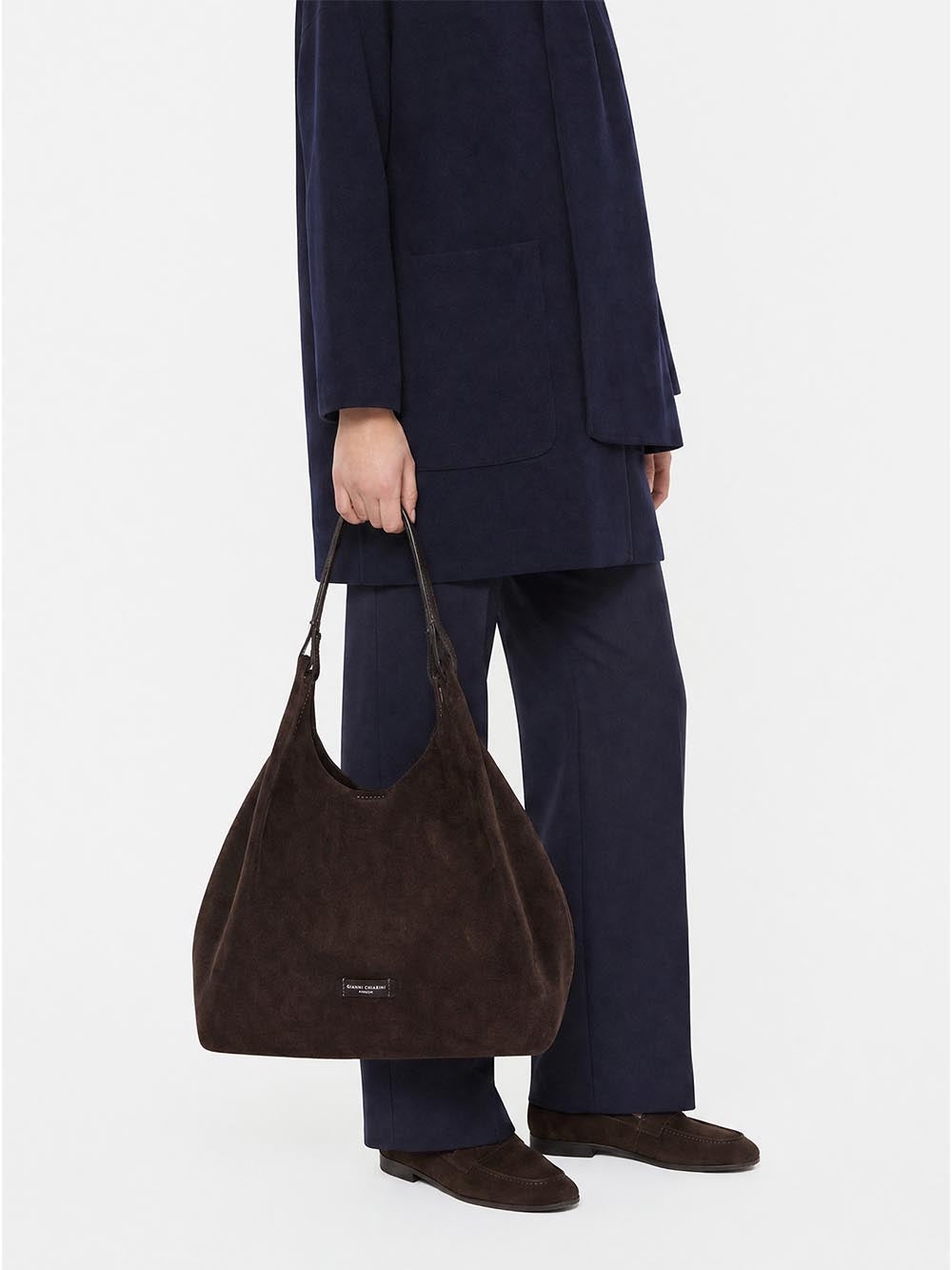 DUA Gianni Chiarini Borsa a Spalla Donna Bs 9800 CM-pl Marrone scuro