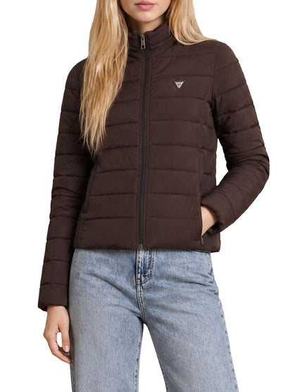 SOLID HEAVY DIANN PUFFER JACKE Guess Giubbino Donna V4yl04 Wf3x0 Marrone