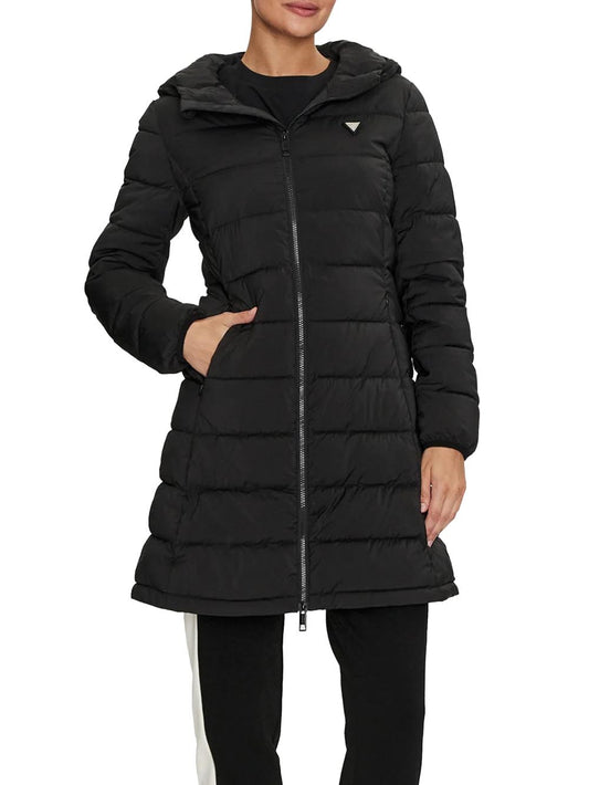 NEW ALETA LONG PUFFER JACKET Guess Giubbino Donna V4yl05 Wf3x0 Nero