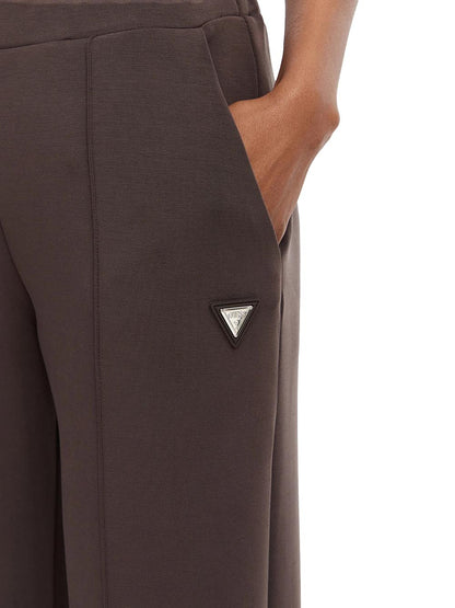 OLYMPE STRAIGHT PANTS Guess Pantalone Donna V6yb18 K4315 Marrone