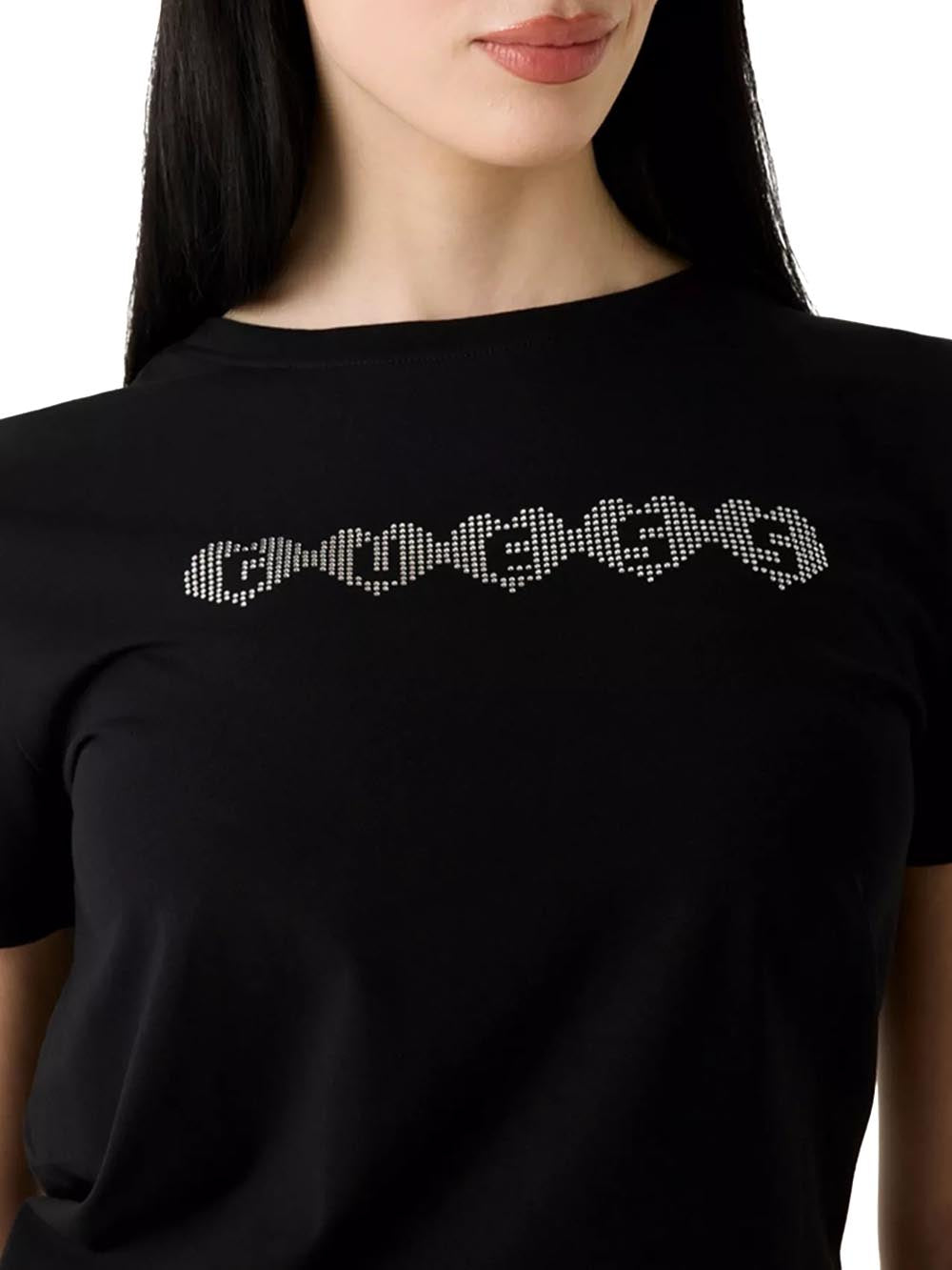 LUNITA CN SS T-SHIRT Guess T-shirt Donna V6yi08 K4689 Nero