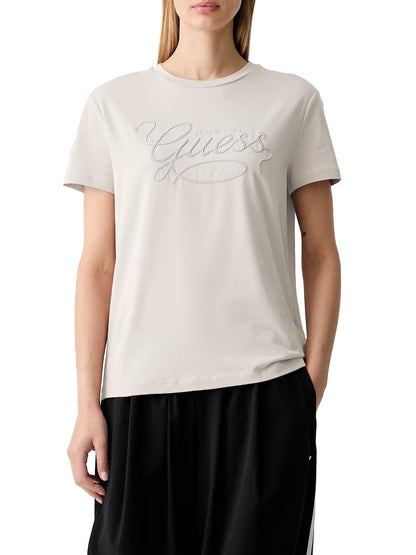 Guess T-shirt Donna V6yi17 K4319 Panna