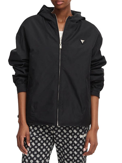 OLYMPE ZIPPED HOODIE JACKET Guess Giubbino Donna V6yl11 W2871 Nero