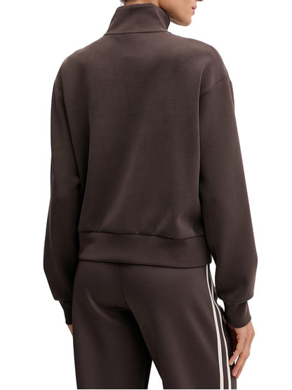 OLYMPE HIGH NECK FULL ZIP SWEA Guess Felpa Donna V6yq17 K4313 Marrone