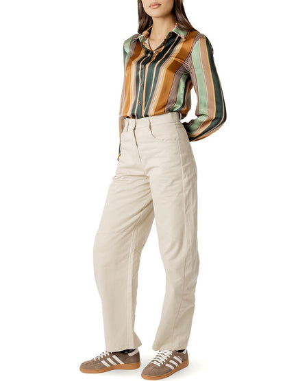righe I AM Camicia Donna 26628 Verde