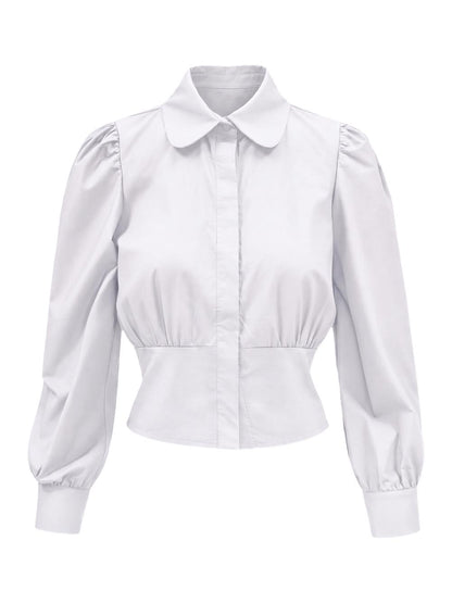 cropped con fiocco spilla I AM Camicia Donna L020 Bianco