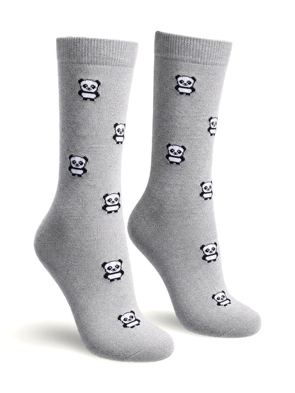 I AM Calzini Donna Panda Grigio