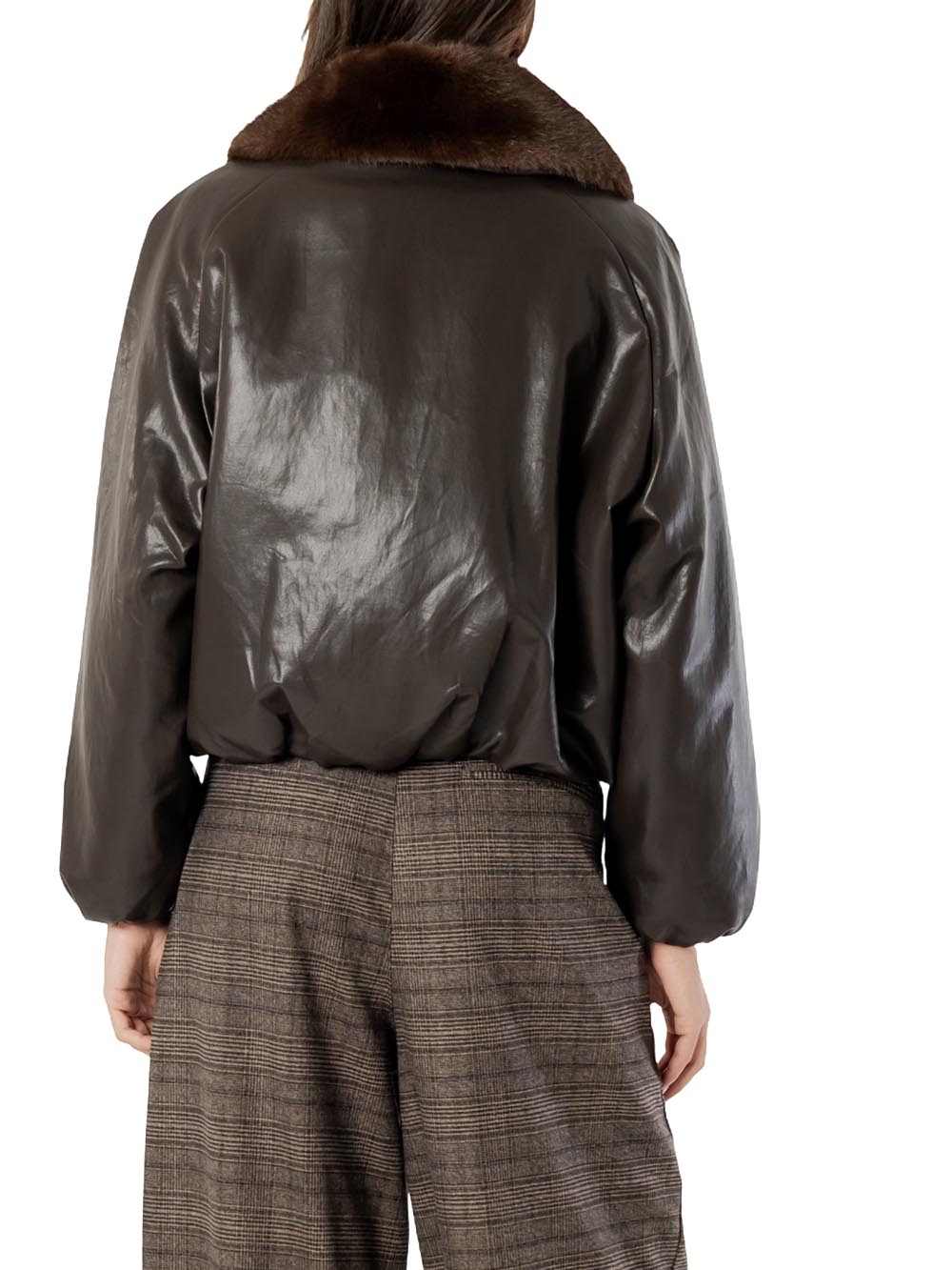 bomber con pelliccia collo staccabile I AM Giubbino Donna Sli6gb026248d Moro