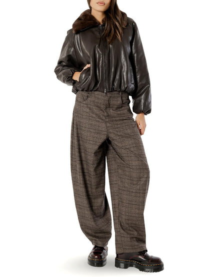 bomber con pelliccia collo staccabile I AM Giubbino Donna Sli6gb026248d Moro