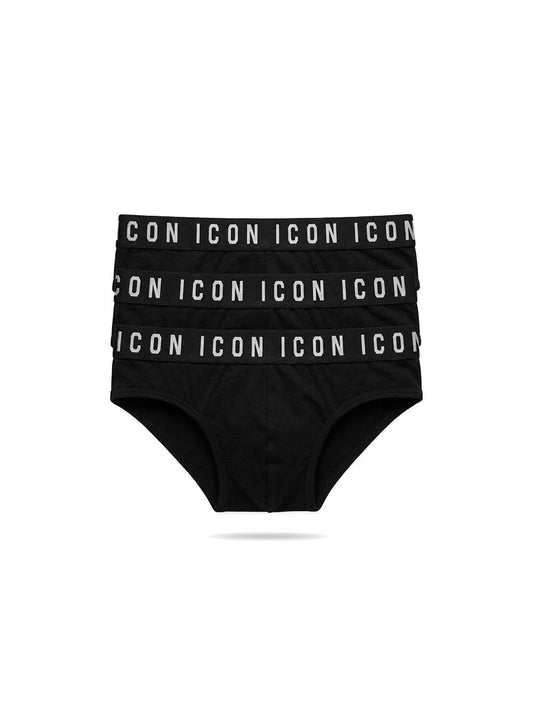 3pack con elastico ICON Slip Uomo Imu08 Nero