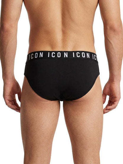 3pack con elastico ICON Slip Uomo Imu08 Nero