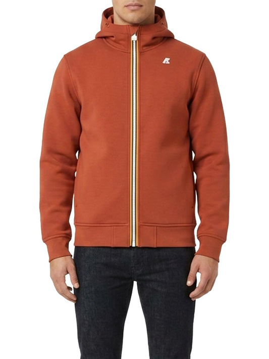 RAINER SPACER K-Way Felpa Uomo K2141dw Rosso mattone
