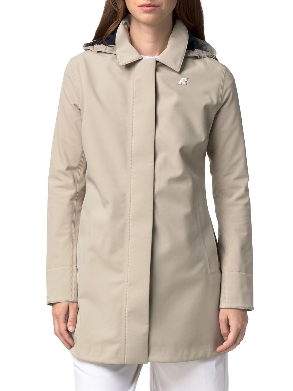 MATHY BONDED K-Way Giubbino Donna K2148bw Beige/blu