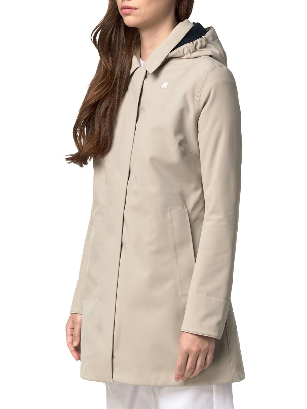 MATHY BONDED K-Way Giubbino Donna K2148bw Beige/blu