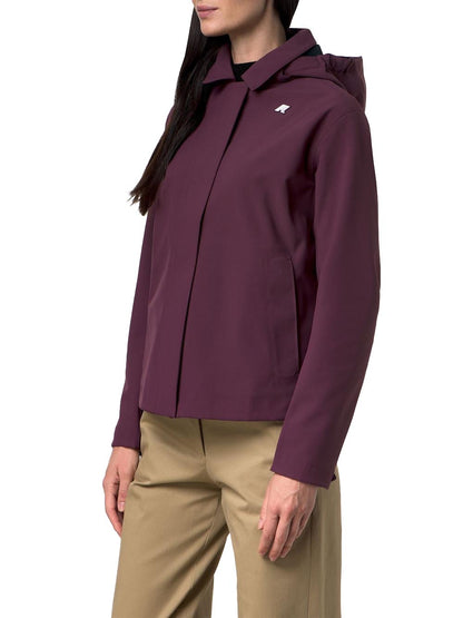 BLEIZOU BONDED K-Way Giubbino Donna K51453w Bordeaux/Blu