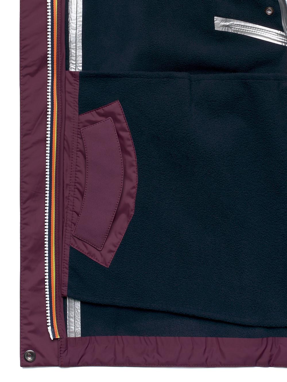 BLEIZOU BONDED K-Way Giubbino Donna K51453w Bordeaux/Blu