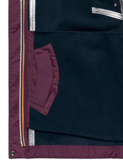 BLEIZOU BONDED K-Way Giubbino Donna K51453w Bordeaux/Blu