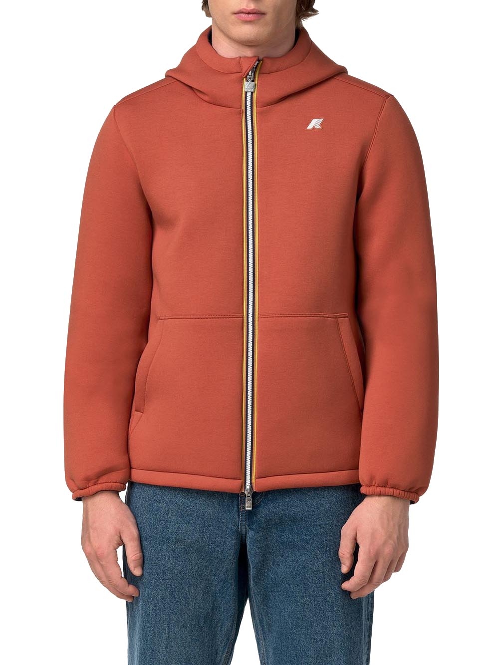 JACK SPACER NYLON DOUBLE K-Way Giubbino Uomo K8142yw Arancione/Blu