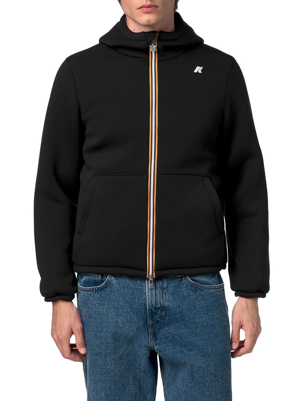 JACK SPACER NYLON DOUBLE K-Way Giubbino Uomo K8142yw Nero/verde