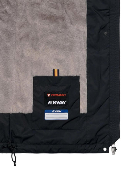 LIL TWILL SOFT BEAVER K-Way Giubbino Donna K81449w Nero/grigio