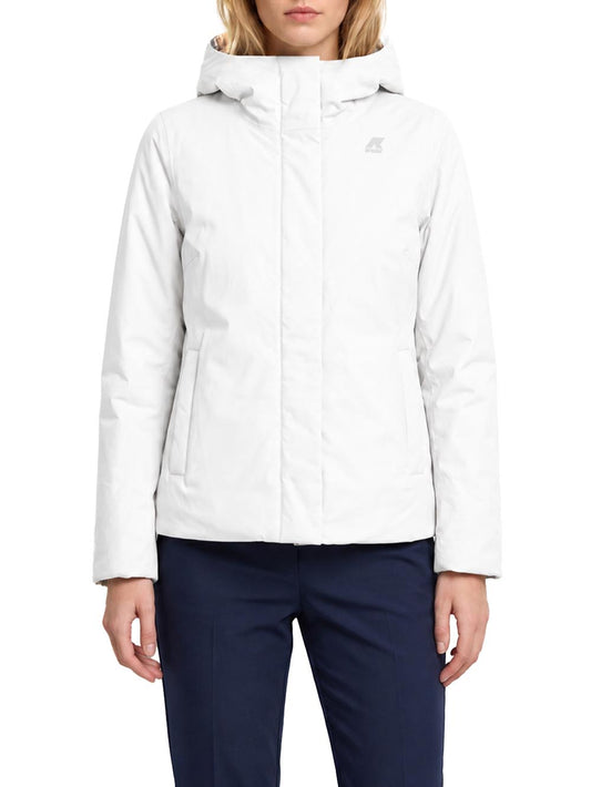 LIL TWILL SOFT BEAVER K-Way Giubbino Donna K81449w Bianco/grigio