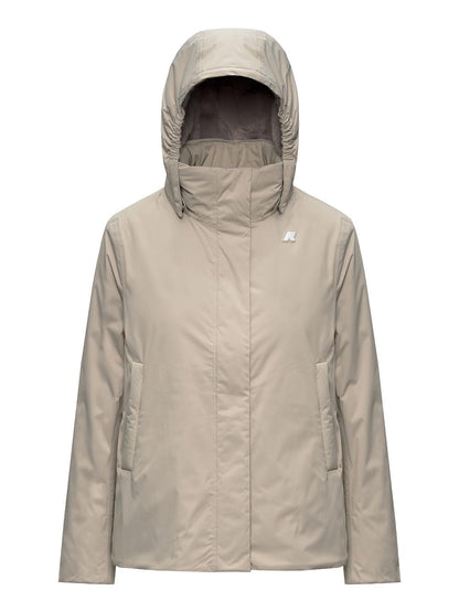 MARLETTE TWILL SOFT BEAVER K-Way Giubbino Donna K8144bw Beige/Grigio