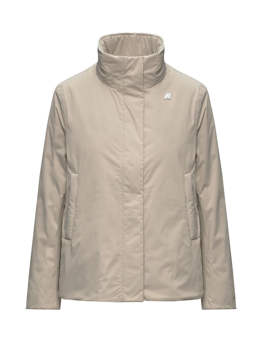 MARLETTE TWILL SOFT BEAVER K-Way Giubbino Donna K8144bw Beige/Grigio