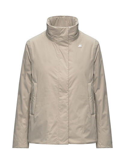 MARLETTE TWILL SOFT BEAVER K-Way Giubbino Donna K8144bw Beige/Grigio