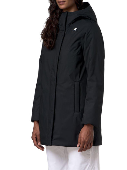 SOPHIE TWILL SOFT BEAVER K-Way Giubbino Donna K8144cw Nero/grigio