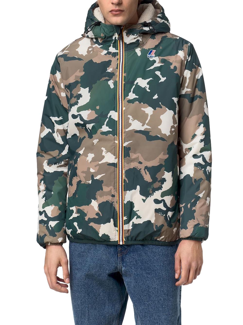 CLAUDE ORSETTO GRAPHIC K-Way Giubbino Unisex K8144nw Mimetico