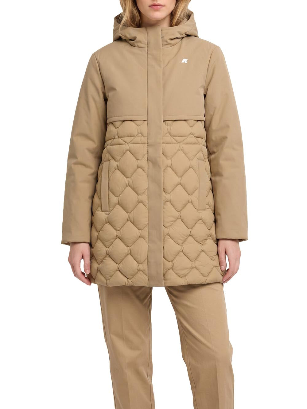 SIPHANE HYBRID WARM SHELL K-Way Giubbino Donna K8161dw Beige