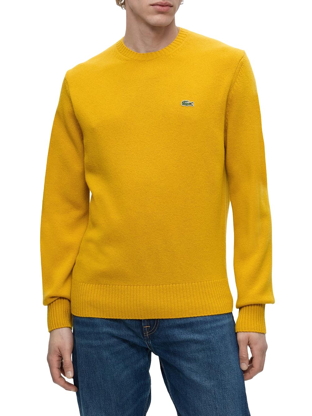 Lacoste Pullover Uomo Ah2916 Giallo