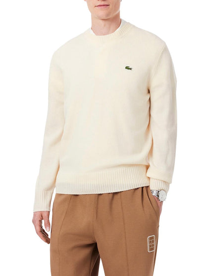 Lacoste Pullover Uomo Ah2916 Panna