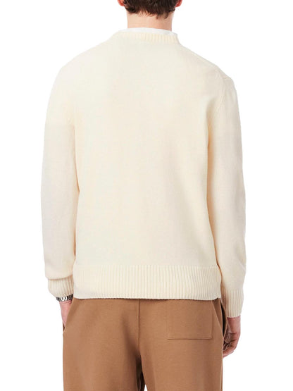 Lacoste Pullover Uomo Ah2916 Panna