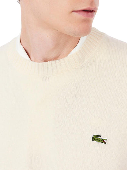 Lacoste Pullover Uomo Ah2916 Panna