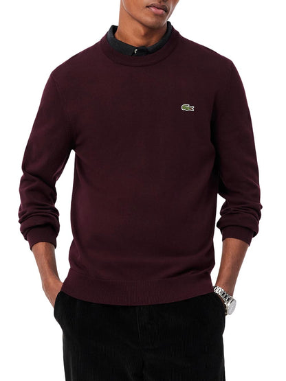 Lacoste Pullover Uomo Ah3225 Bordeaux