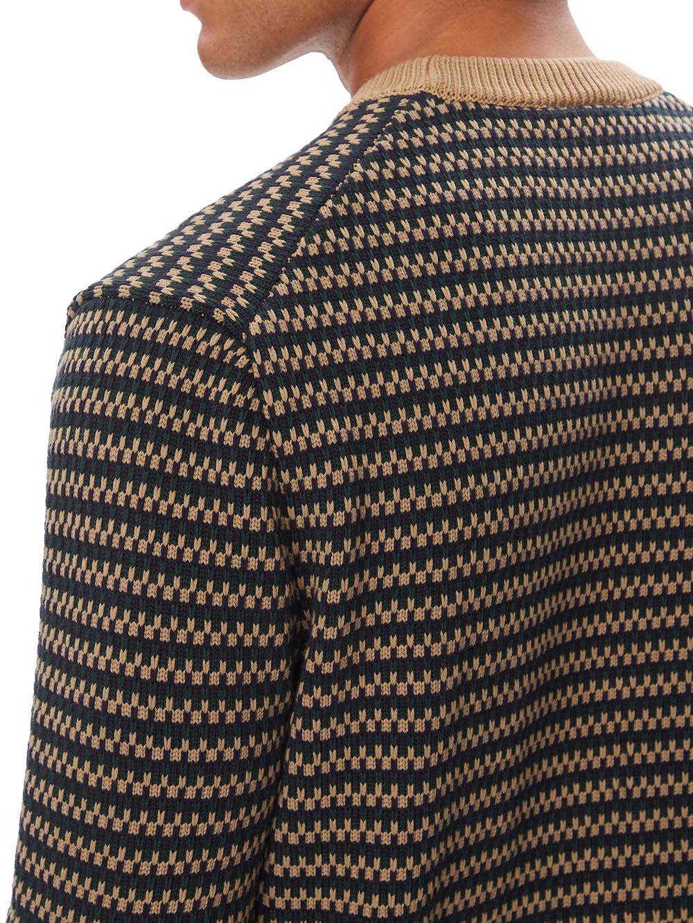 Lacoste Pullover Uomo Ah8569 Beige/blu/verde