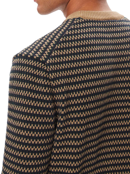 Lacoste Pullover Uomo Ah8569 Beige/blu/verde