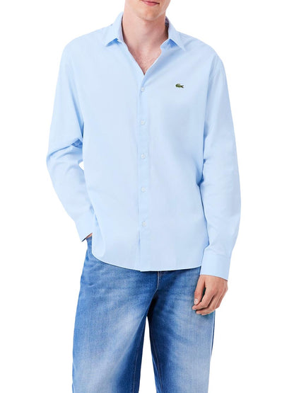 Lacoste Camicia Uomo Ch8723 Celeste