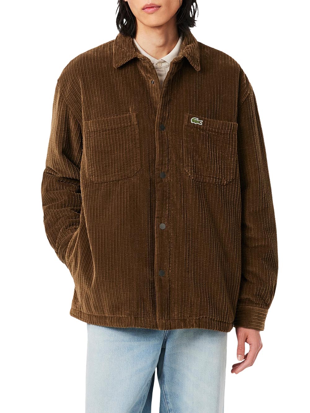 Lacoste Camicia Uomo Ch8840 Marrone