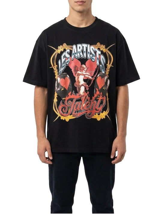 tee boxy fit talent Les Artists T-shirt Uomo 27sslats1131-121 Nero