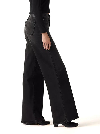 728 HR WIDE LEG EGRET CORDUROY Levi's Jeans Donna 0039b Nero